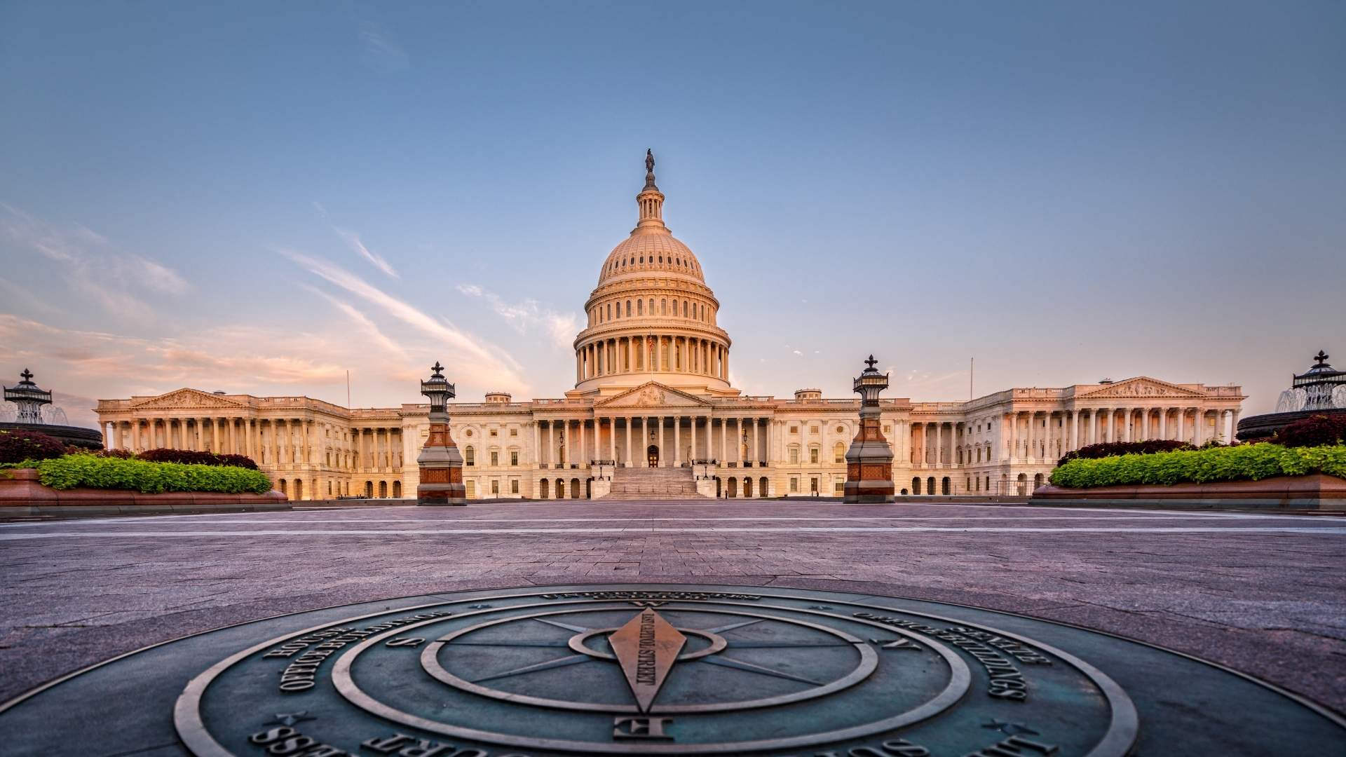 United States Capitol Building in Washington, D.C., representing the nation's laws, government, and immigration system.
